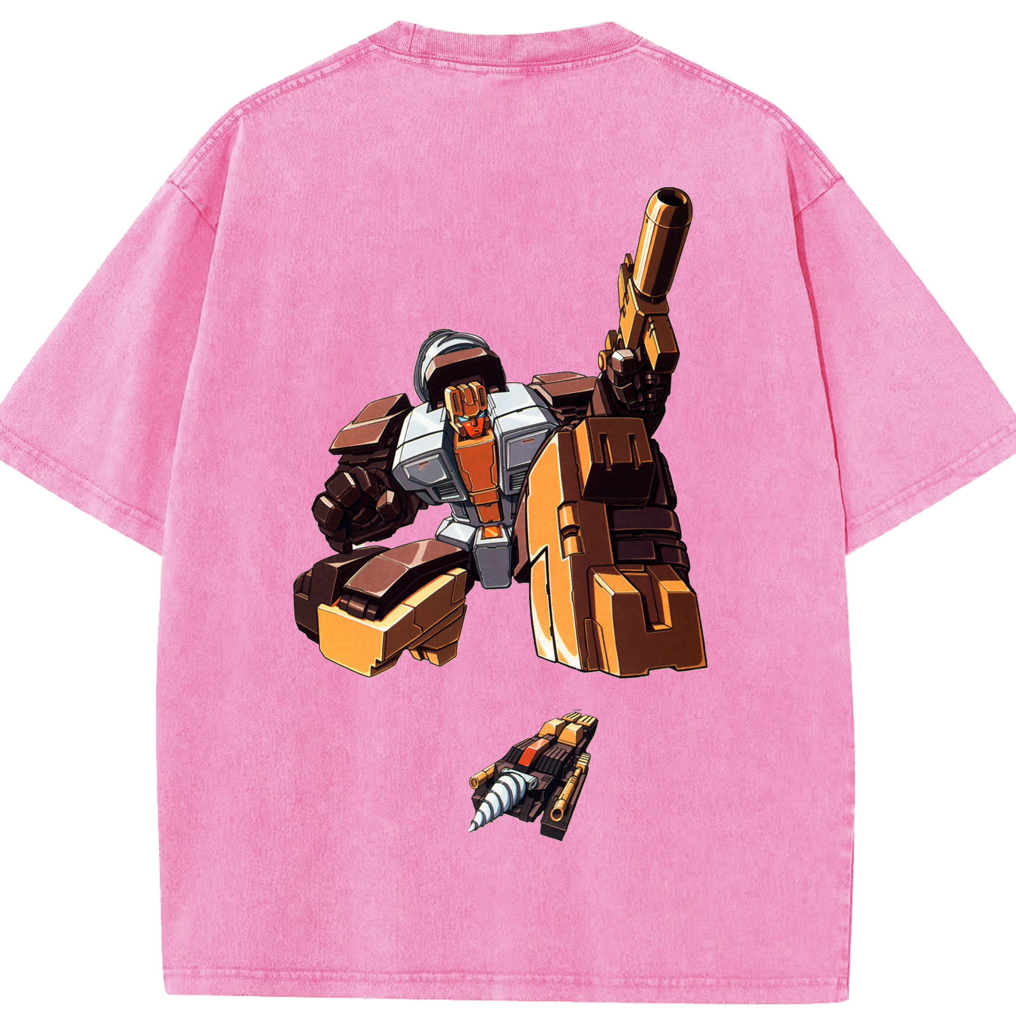 （画像用）  綿100% ヴィンテージ風 半袖Tシャツ（背面プリント）